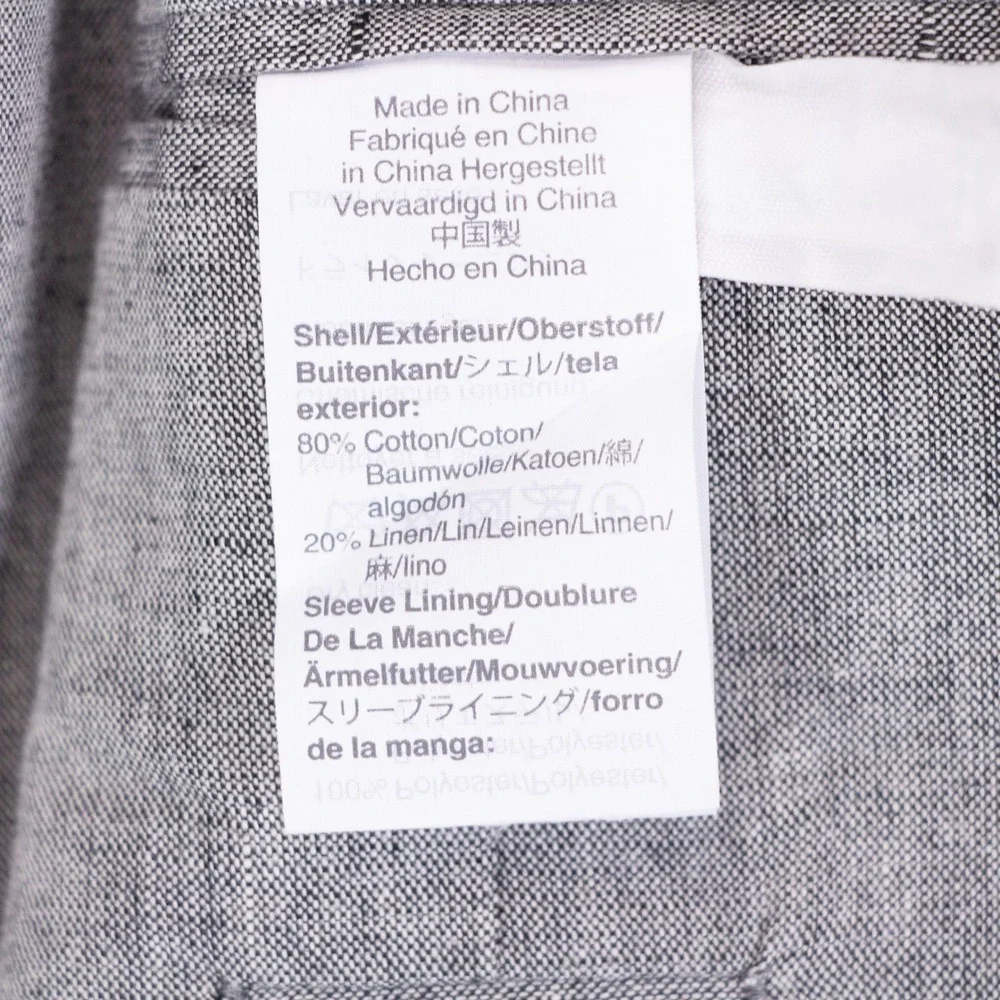 J Crew Ludlow Men 40R Slim Gray Linen Blnd Unstructured Blazer Sport Coat Jacket